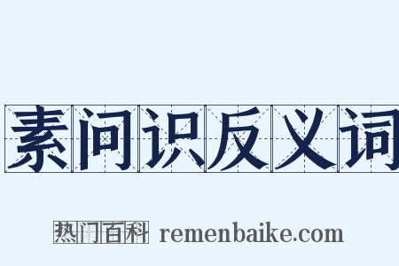 素问识反义词是什么意思的图片